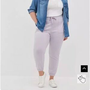 Torrid Relaxed Fit Super Soft Fleece Lavender Jogger Pants